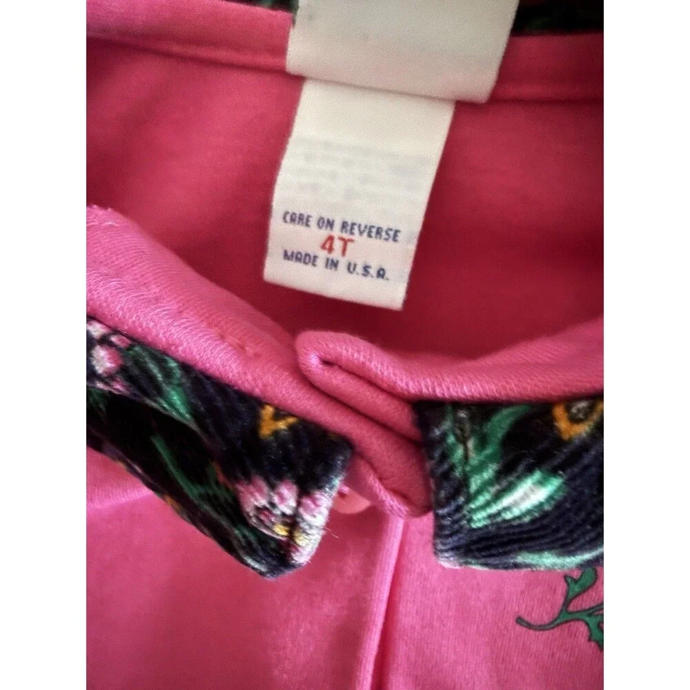 Vintage Oshkosh B'gosh The Genuine Article 4t Floral Corduroy Collar Girls Shirt